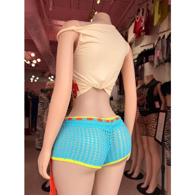 Beach Club Baddie Crochet Shorts Set