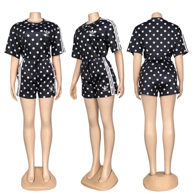Polka Dots Fashion Sport Short Set