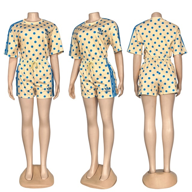 Polka Dots Fashion Sport Short Set
