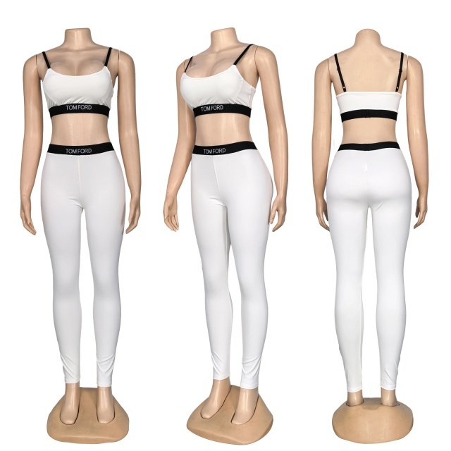 Fashion Bra Top Skinny Tracksuit Set