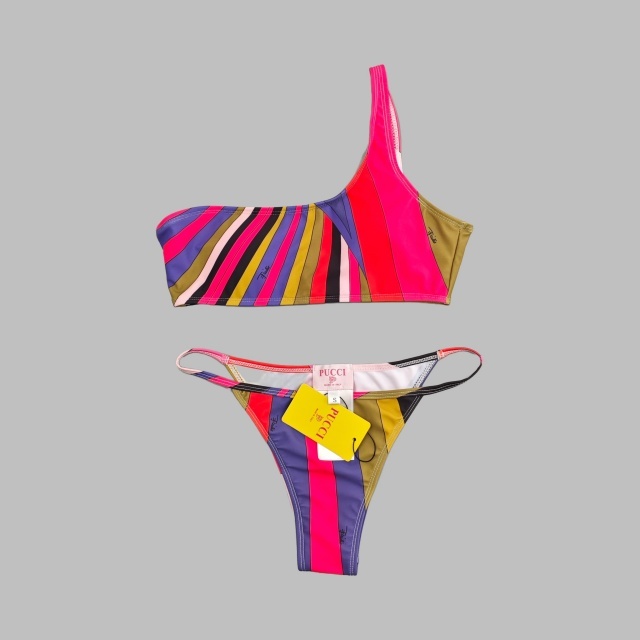 Single Shoulder Tankinis Swimsuit Set with Scarf