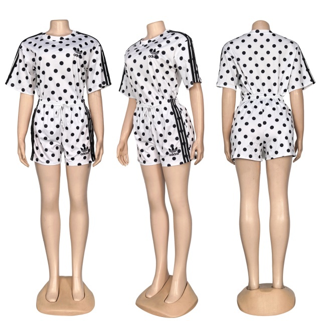 Polka Dots Fashion Sport Short Set
