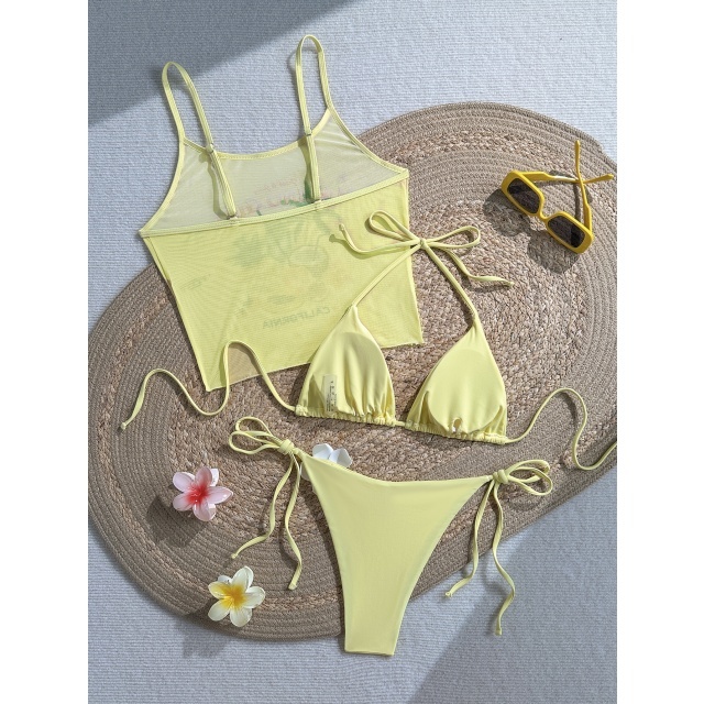 Beachwear Printed 3 Pieces Bikinis Set