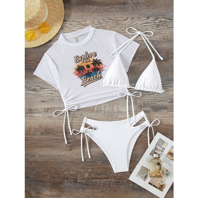 Explore Beach Printed Swimsuit Set 3 Pieces