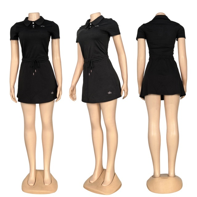 Fashion Sport Drawstring Skirt Set