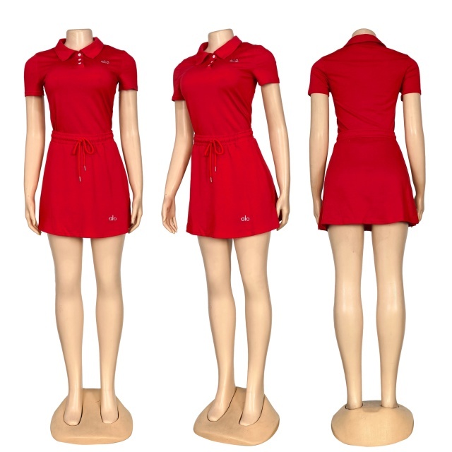 Fashion Sport Drawstring Skirt Set