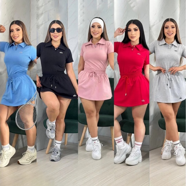 Fashion Sport Drawstring Skirt Set