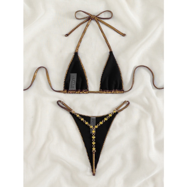 Thong Jewel Swimsuit Bikini Set