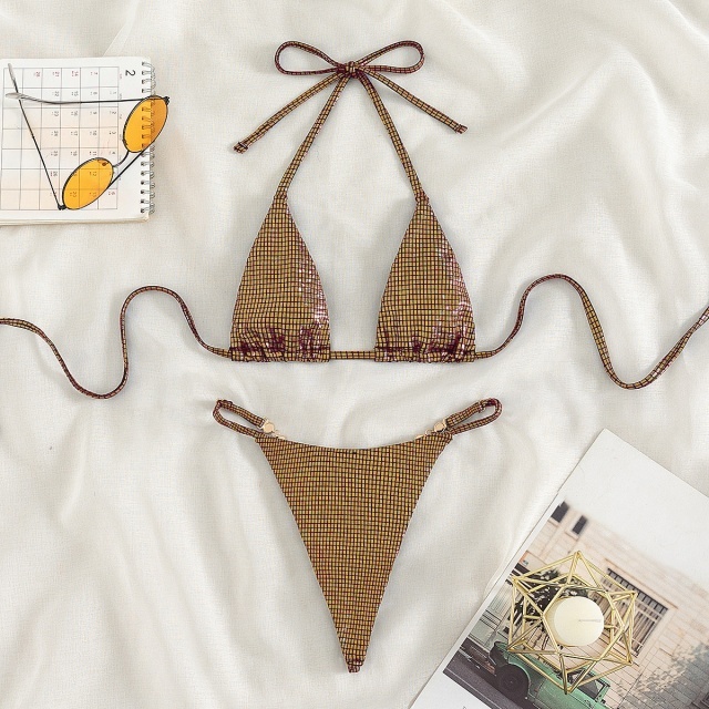 Thong Jewel Swimsuit Bikini Set