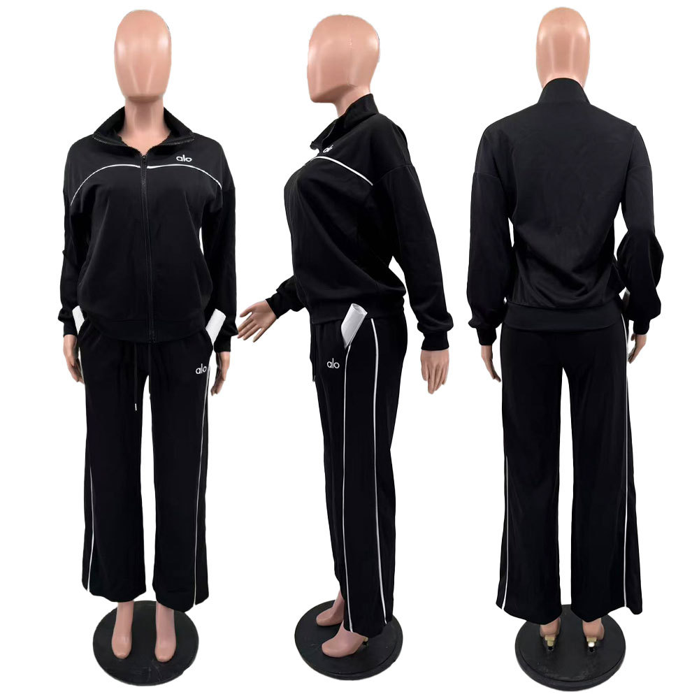 Fashion Embroidery Casual Fall Tracksuit Set