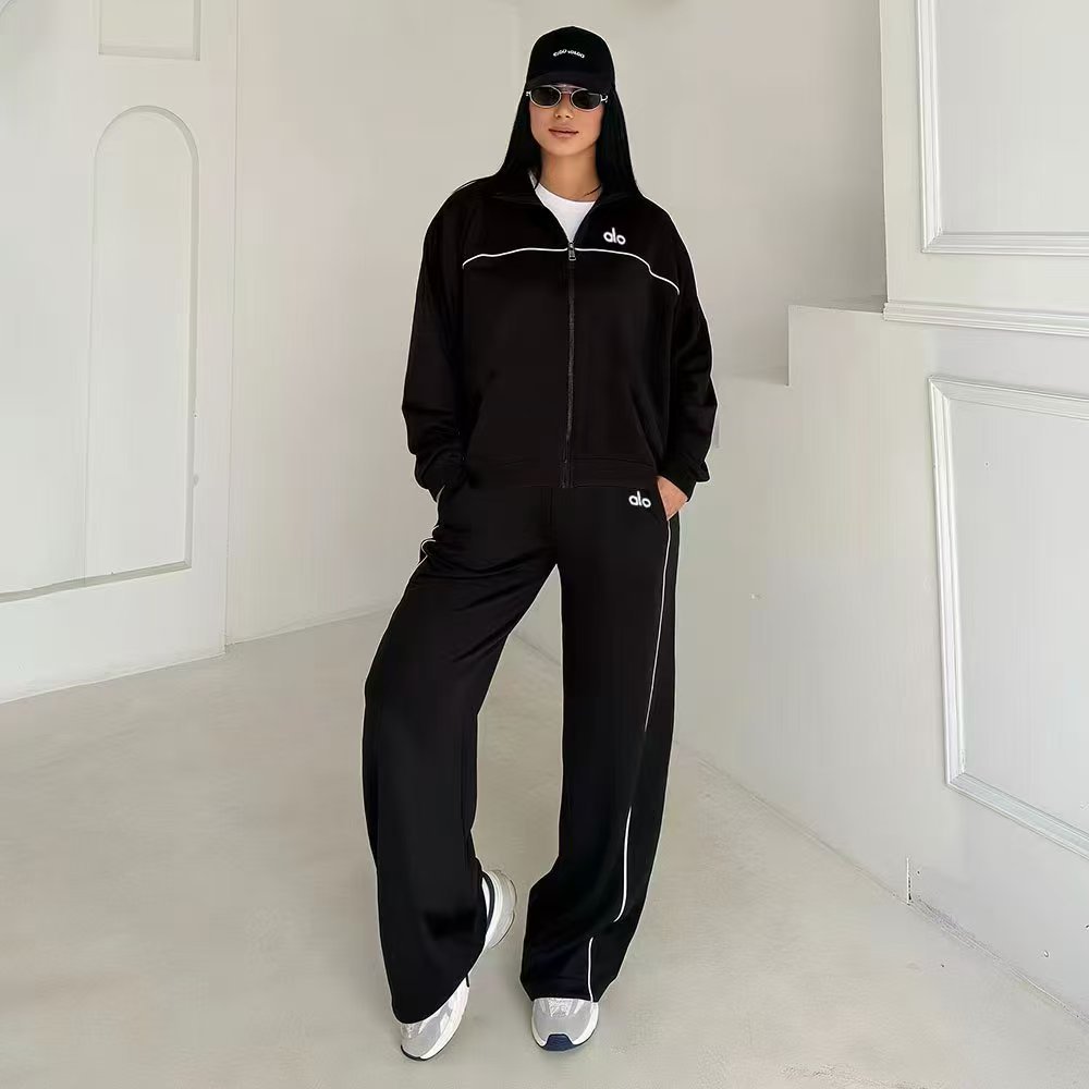Fashion Embroidery Casual Fall Tracksuit Set