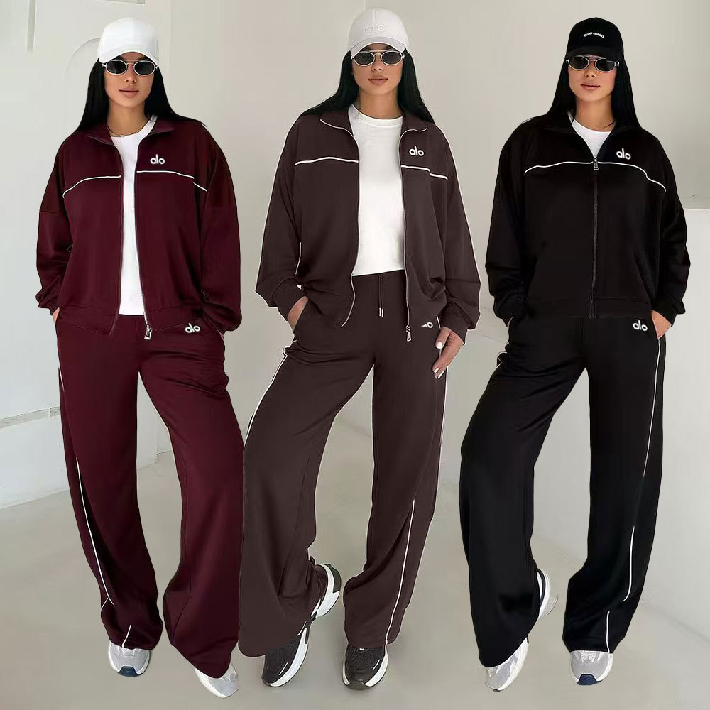 Fashion Embroidery Casual Fall Tracksuit Set