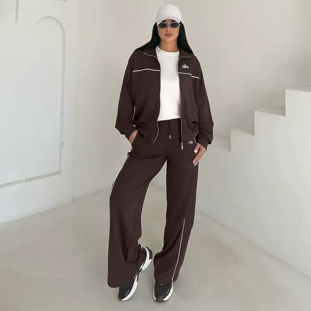 Fashion Embroidery Casual Fall Tracksuit Set