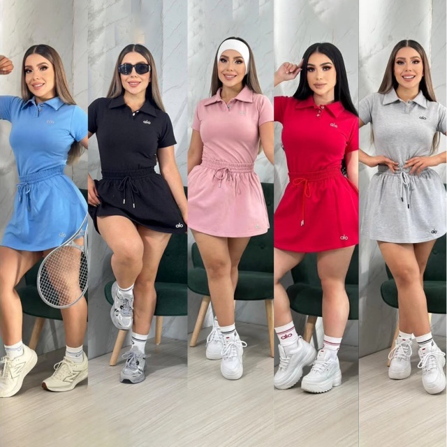 Fashion Sport Drawstring Skirt Set