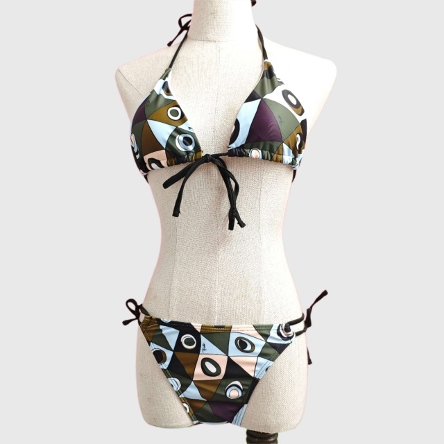 Beachwear Printed Bikinis Set with Scarf
