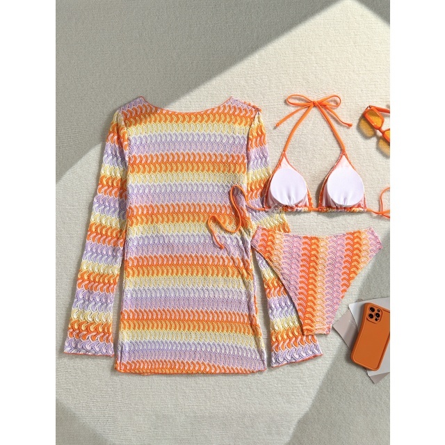 Beachwear Sunset Bikinis Set Mini Dress 3 Pieces
