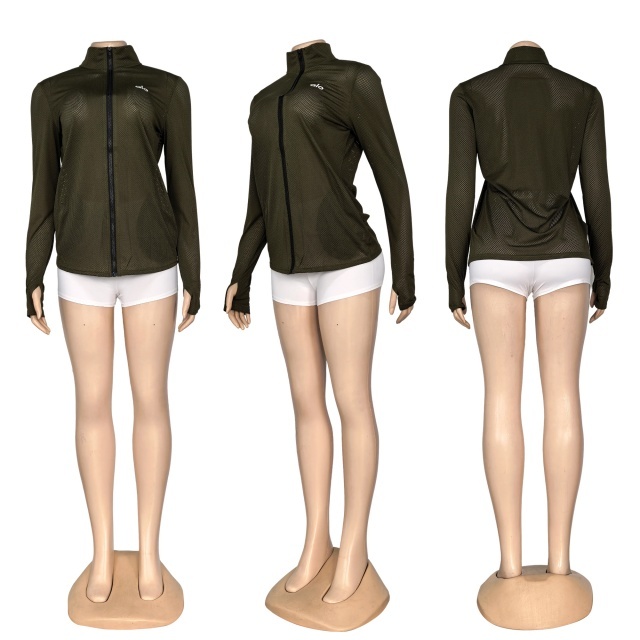Fashion Breathable Mesh Sport Sunscreen Jacket