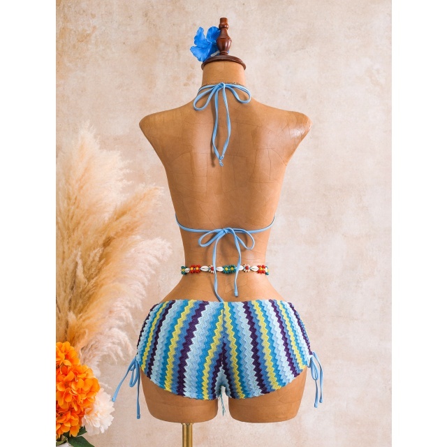 Halter Crop Top Beachwear Mini Short Set