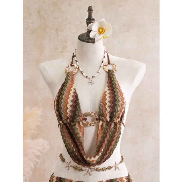 Halter Crop Top Beachwear Mini Short Set
