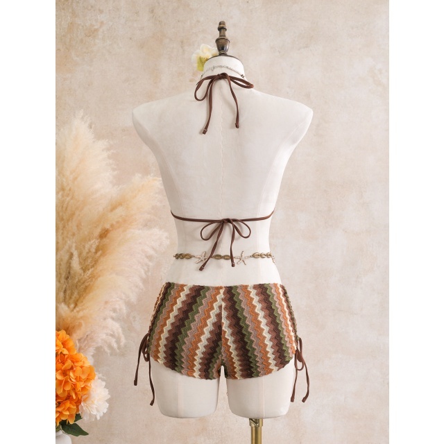 Halter Crop Top Beachwear Mini Short Set
