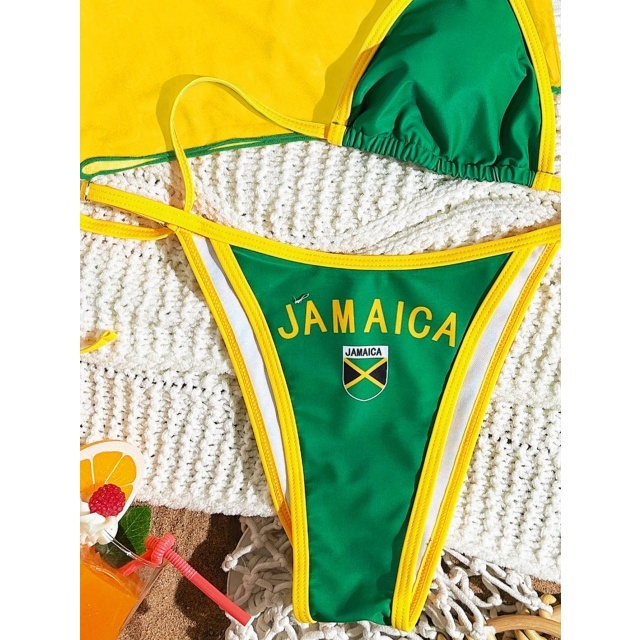 JAMAICA Printed Bikinis Set 3 Pieces