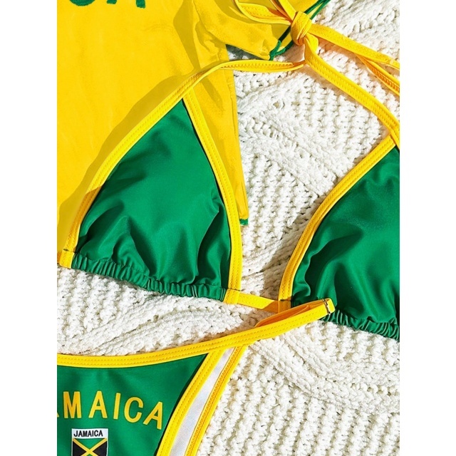 JAMAICA Printed Bikinis Set 3 Pieces