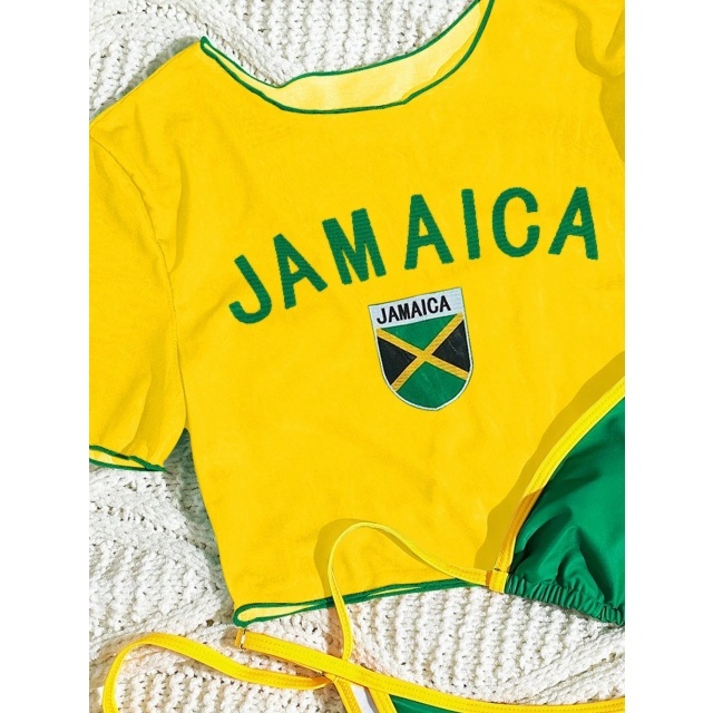 JAMAICA Printed Bikinis Set 3 Pieces