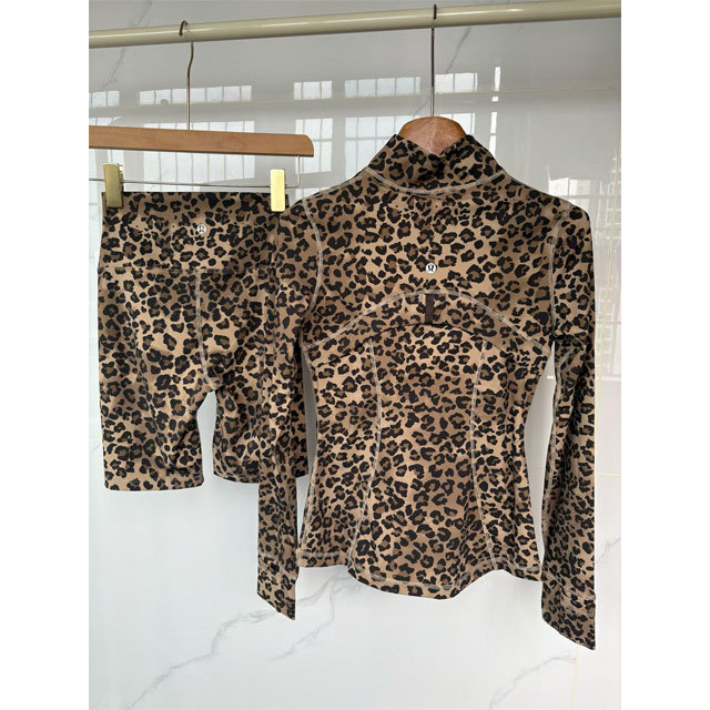 Leopard Print Yoga Short Set