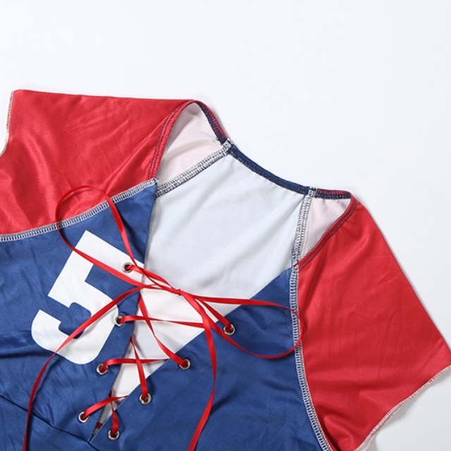 V Neck Laced-up Top Athleisure Drawstring Shorts Set