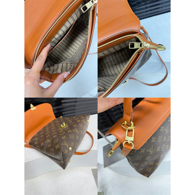 Fashion Printed Color Block Leather Messenger Bags