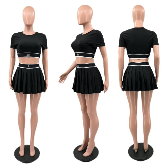 Fashion Sport Pleated Skirt Set