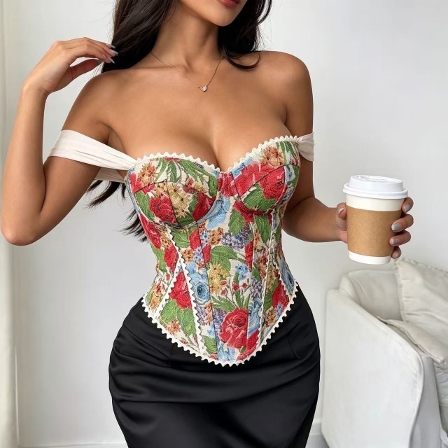 Strapless Jacquard Bustier Corset