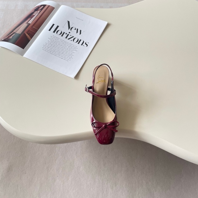 Fashion Leather Square Toe Chunky Sandals