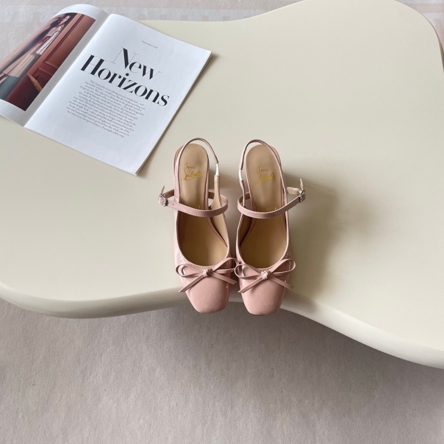 Fashion Leather Square Toe Chunky Sandals