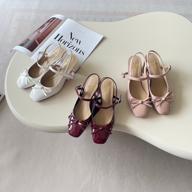 Fashion Leather Square Toe Chunky Sandals