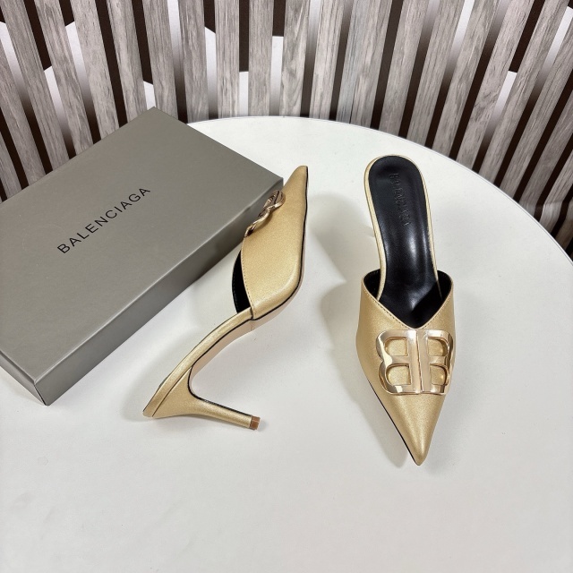 Fashion Logo Pointed Toe High Heeled Sandals