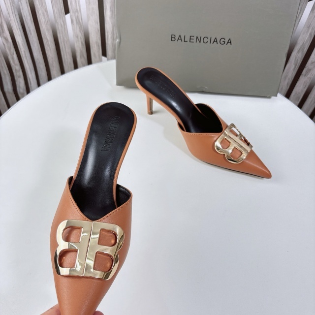 Fashion Logo Pointed Toe High Heeled Sandals