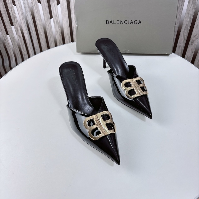 Fashion Logo Pointed Toe High Heeled Sandals