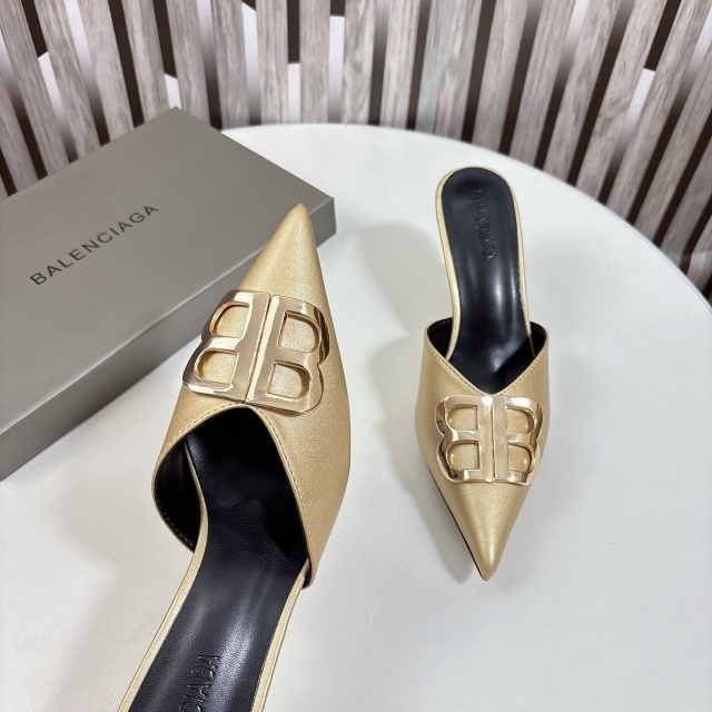 Fashion Logo Pointed Toe High Heeled Sandals