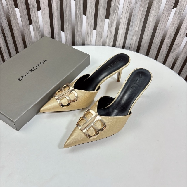 Fashion Logo Pointed Toe High Heeled Sandals