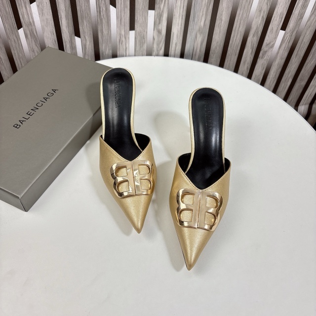Fashion Logo Pointed Toe High Heeled Sandals
