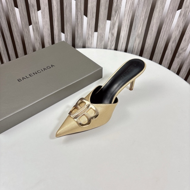 Fashion Logo Pointed Toe High Heeled Sandals