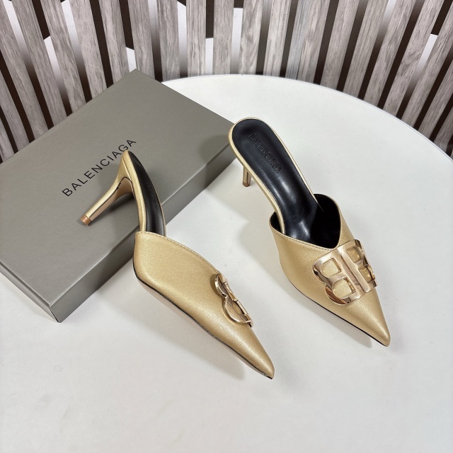 Fashion Logo Pointed Toe High Heeled Sandals