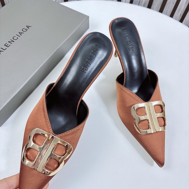 Fashion Logo Pointed Toe High Heeled Sandals