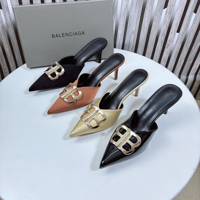Fashion Logo Pointed Toe High Heeled Sandals