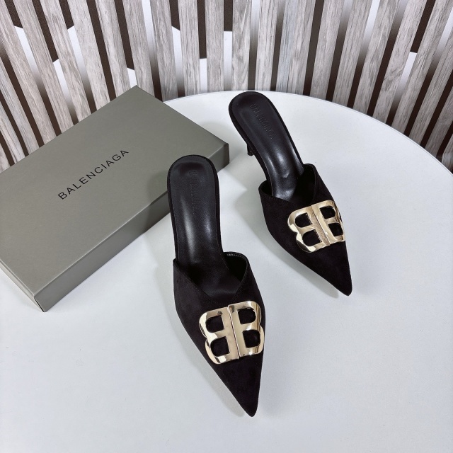Fashion Logo Pointed Toe High Heeled Sandals