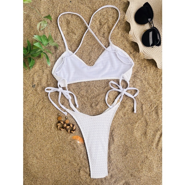 Backless Hollow Out Laced-up One Piece Swimsuit