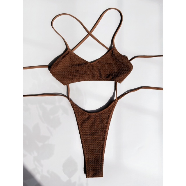 Backless Hollow Out Laced-up One Piece Swimsuit