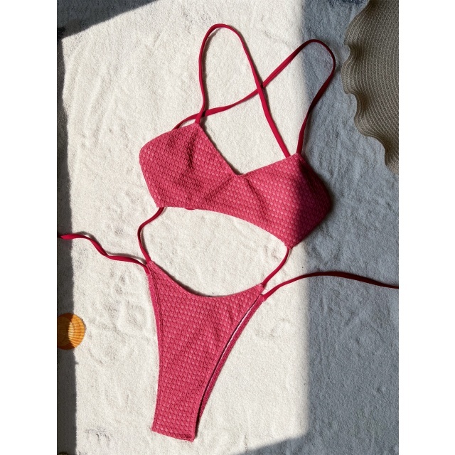 Backless Hollow Out Laced-up One Piece Swimsuit