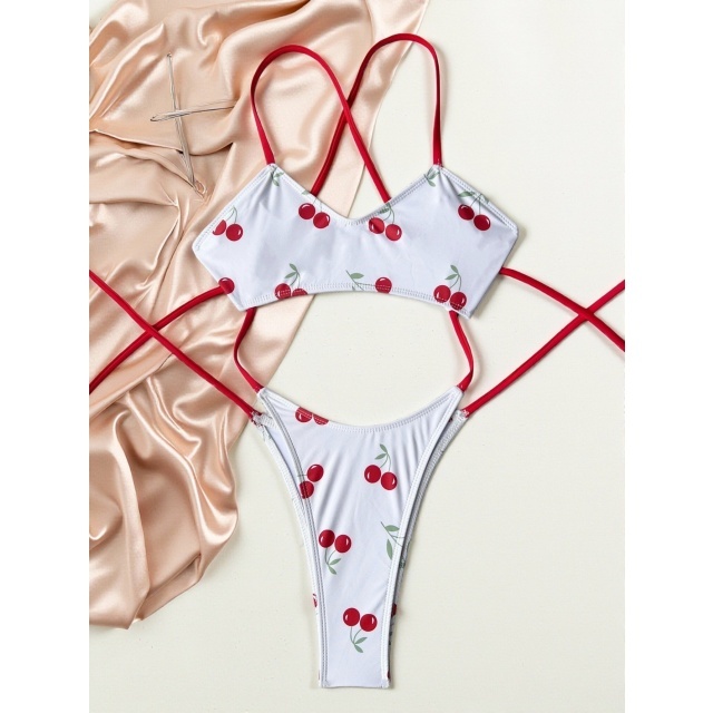 Backless Hollow Out Laced-up One Piece Swimsuit